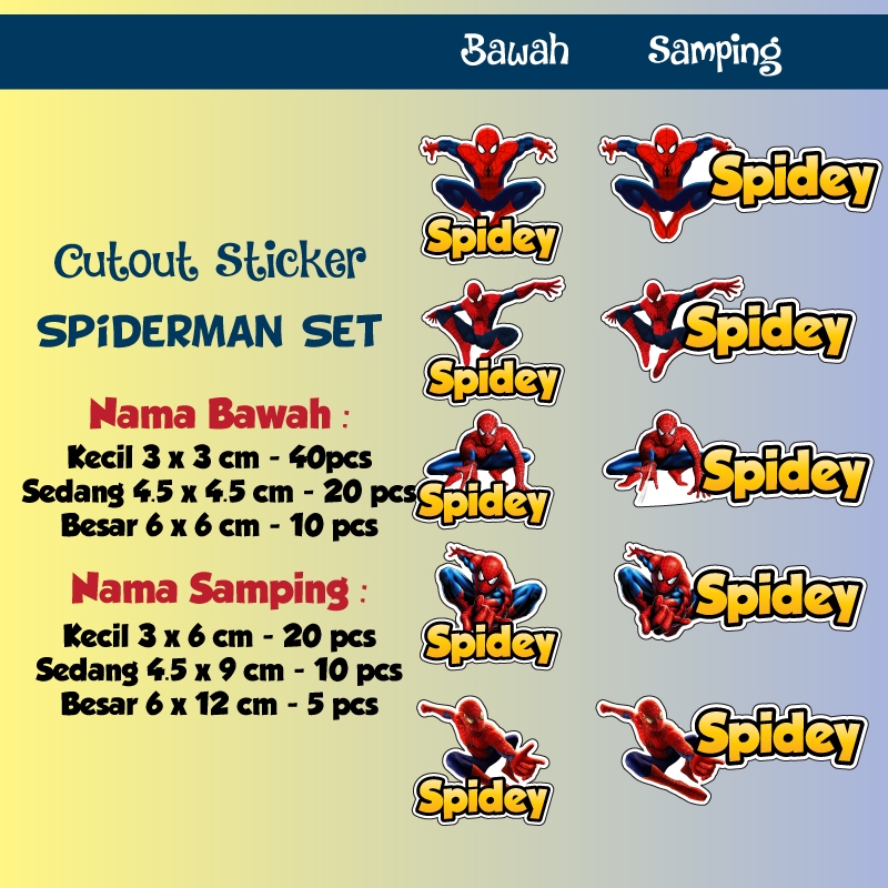 

sticker nama cutout spiderman