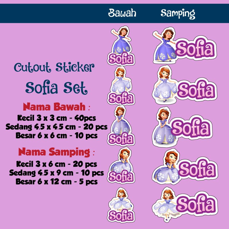 

sticker nama cutout sofia