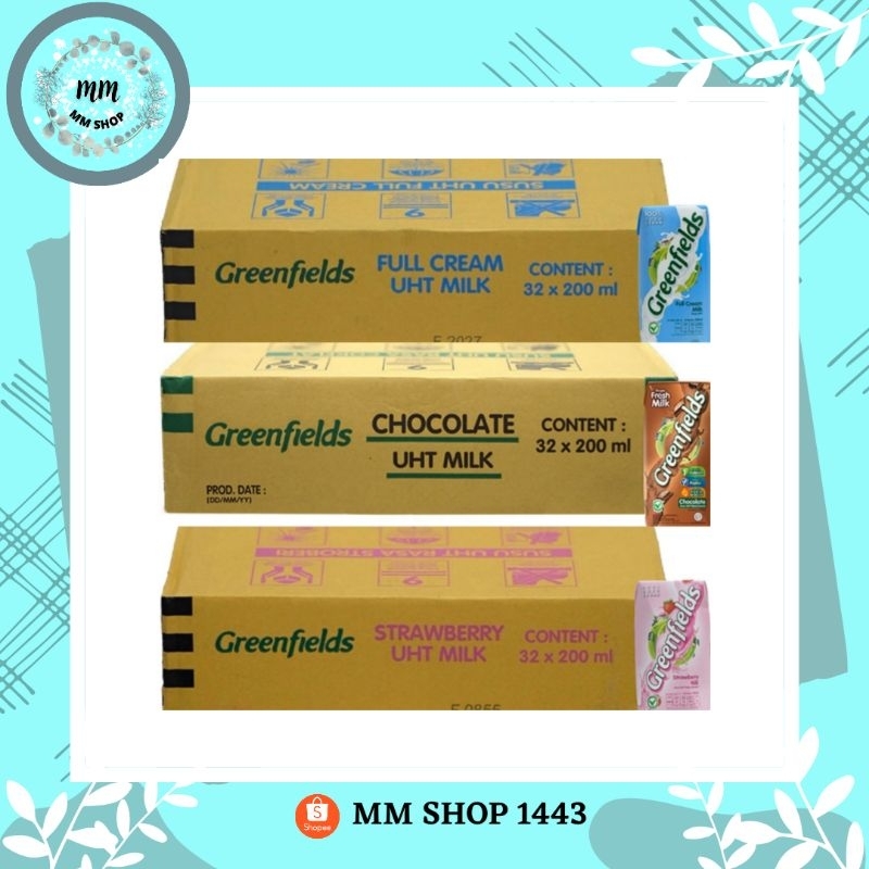 

⚜MMSHOP⚜ Greenfields Susu UHT 1 karton 32 x 200 ml