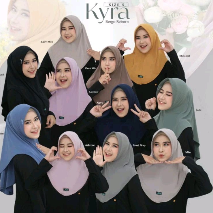 JILBAB HIJAB INSTAN BERGO KYRA ORI BY AZAMKA