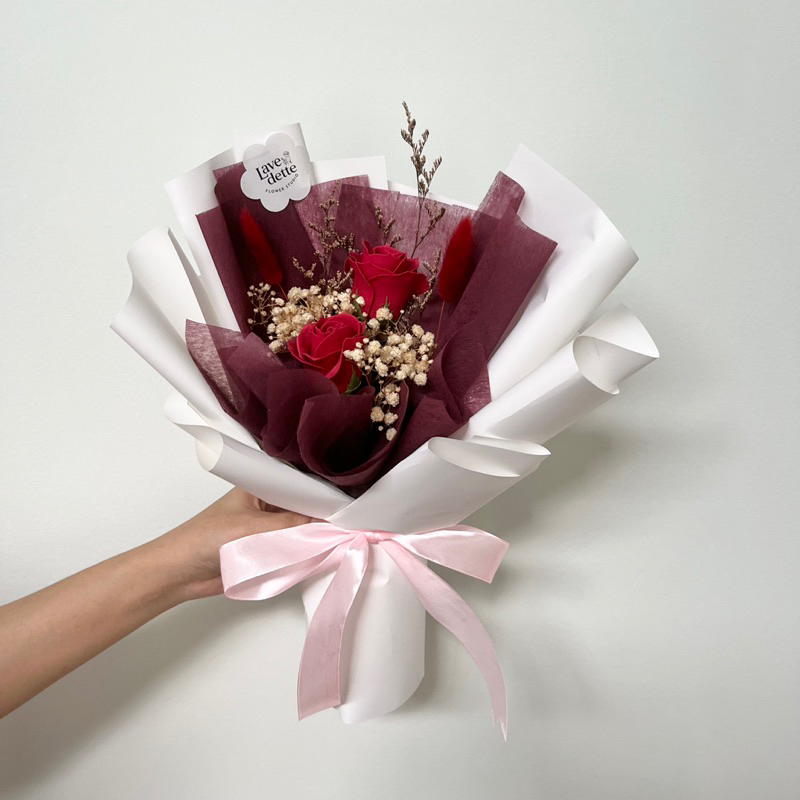 READY STOCK BUKET BUNGA KOREA / BUCKET BUNGA / ARTIFICIAL FLOWERS / BUKET BUNGA WISUDA