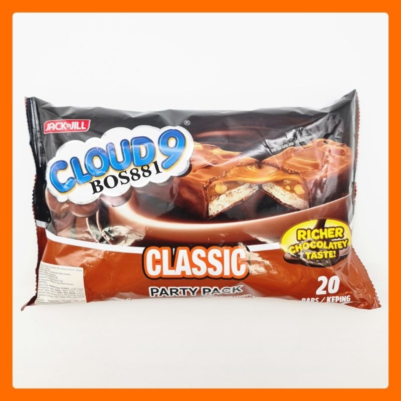 

Cloud 9 Coklat Nougat dengan caramel 240g isi 20 bar