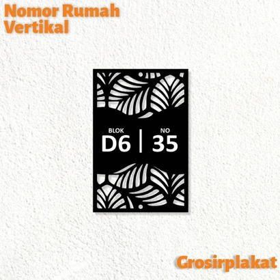 

Nomor Rumah Vertikal Nomer Rumah Vertikal Akrilik Custom
