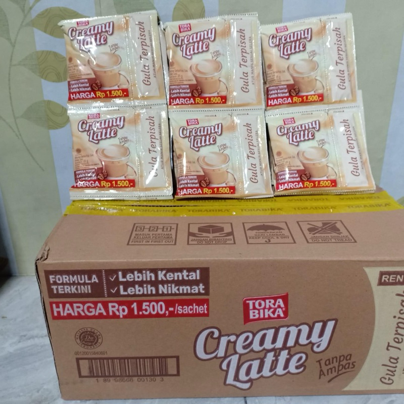 

Torabika Creamy Latte 1 renceng isi 10