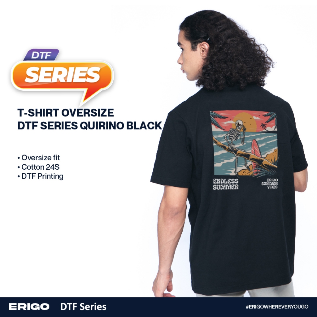 Erigo T-Shirt Oversize DTF Series Quirino Black Vol 4