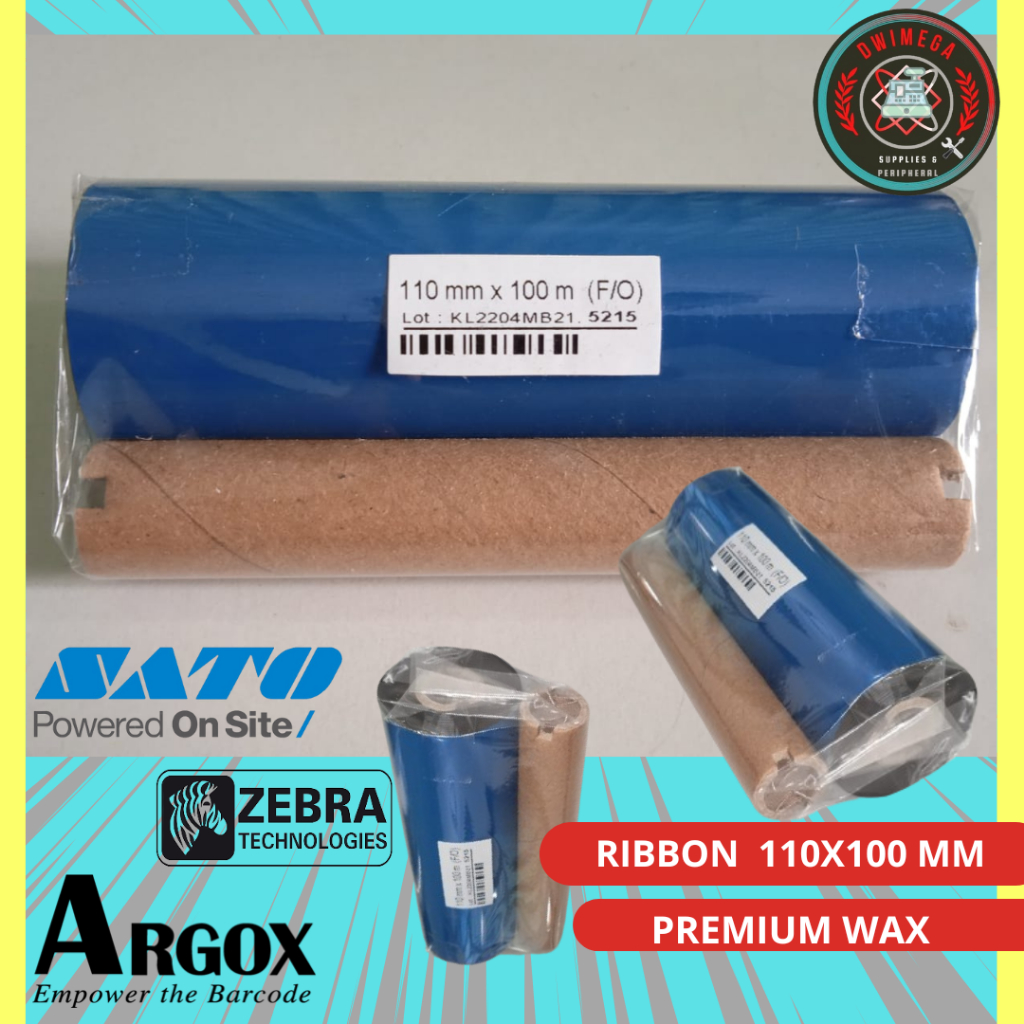 

UKURAN 110x100-RIBBON BARCODE PREMIUM WAX /KARBON/TINTA