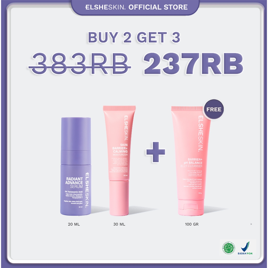 [BUY 2 GET 3] Elsheskin 2 Pcs 15ML Skincare - Moisturizer dan Serum Brightening, Anti-Aging, Anti-Acne, Antioksidan untuk Mencerahkan, Melembapkan, Mengatasi Kulit Kering Dehidrasi, Menyamarkan Flek Hitam, Mengatasi Jerawat