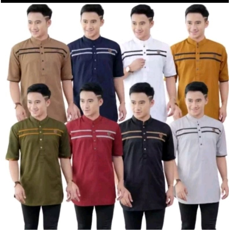 BAJU KOKO MUSLIM PRIA DEWASA LIST DUA//BAJU KOKO KURTA LIST DUA