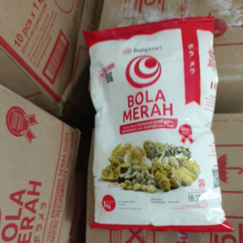 

tepung terigu kemasan 1 kg bola merah