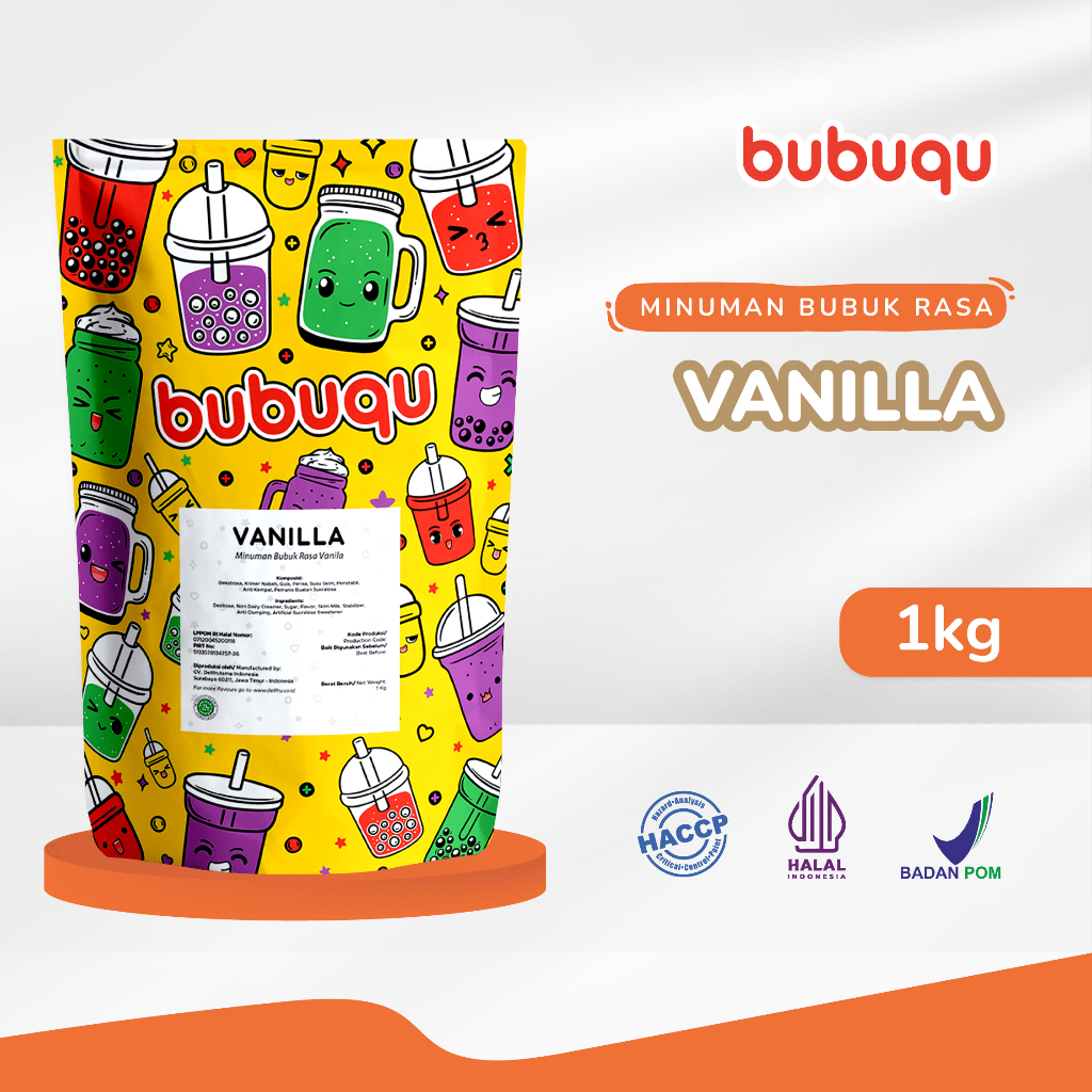 

Powder Drink Vanilla Bubuqu 1 Kg - Bubuk Minuman Vanila