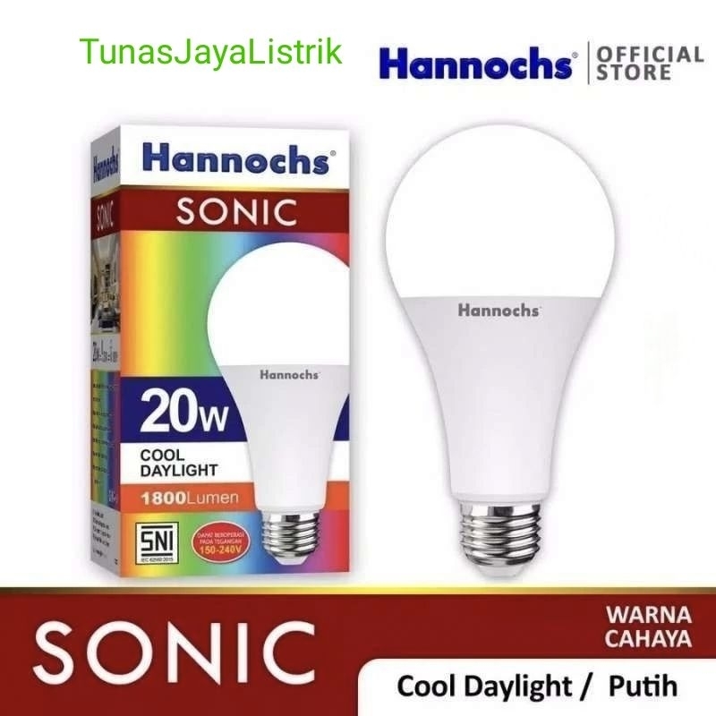 HANNOCHS SONIC LED 20W / 20 WATT / ALFA LED 20W / 20 WATT Cahaya Putih