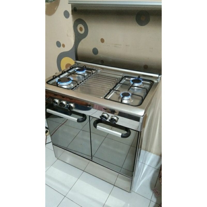 Kompor+oven freestanding modena 4 tungku fc3200 second