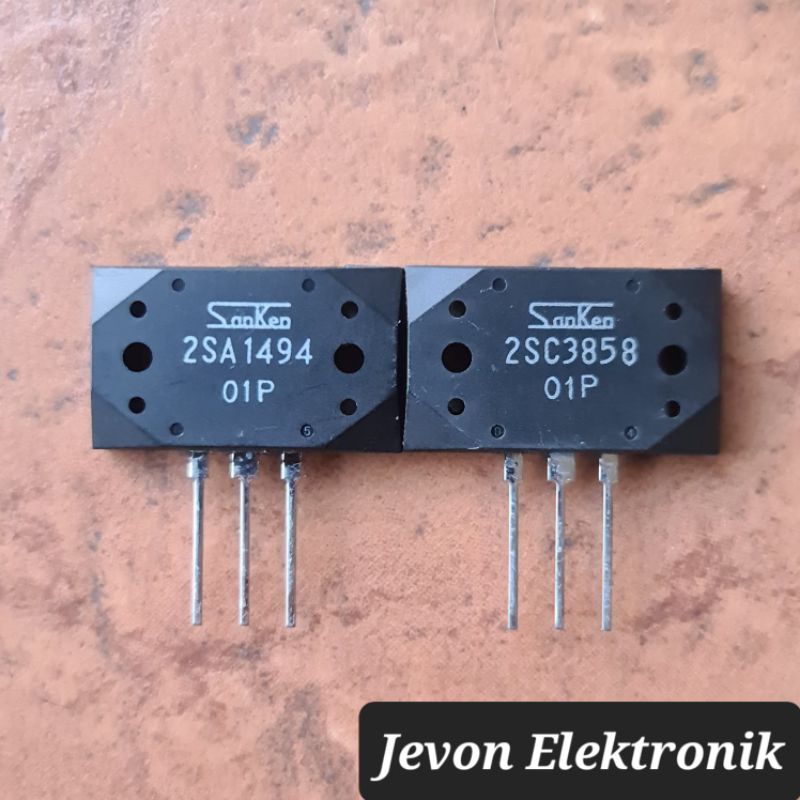 Transistor Sanken 2SA1494 2SC3858 01P Original 1 Set IC SA1494 SC3858 SA 1494 SC 3858 Asli Ori