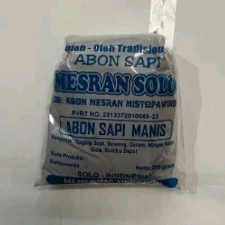 

Abon Mesran Solo Rasa Sapi Manis 100gr