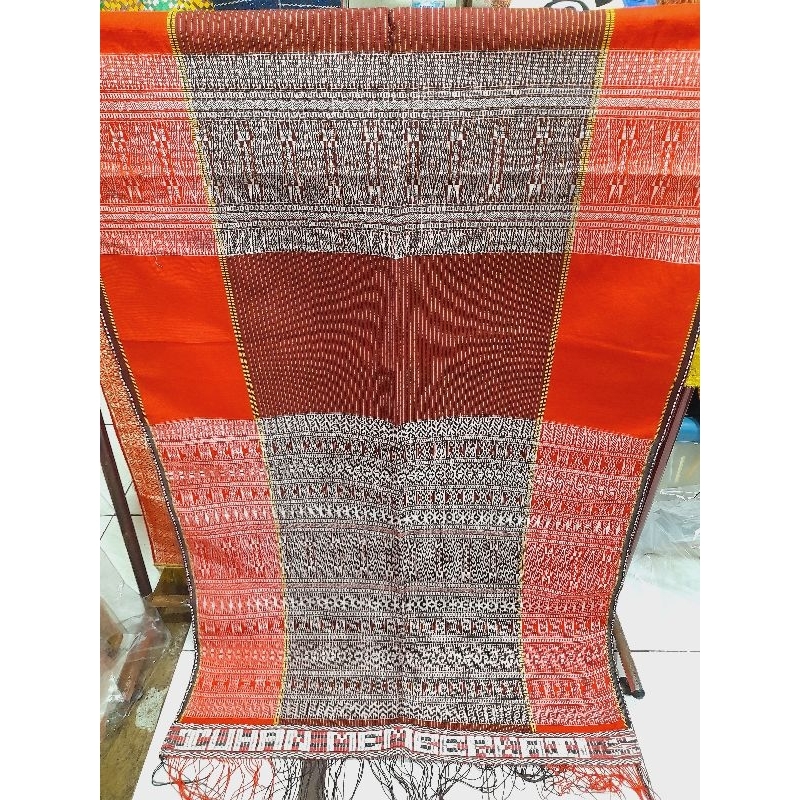 Ulos Ragi Hotang /Ulos Hela/Ulos Tulang Tangkas Benang Silver Ukuran Jumbo