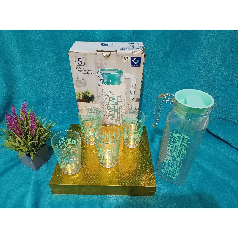 TEKO BUAH / kotak / polos KIM GLASS SET / TEKO SET KACA