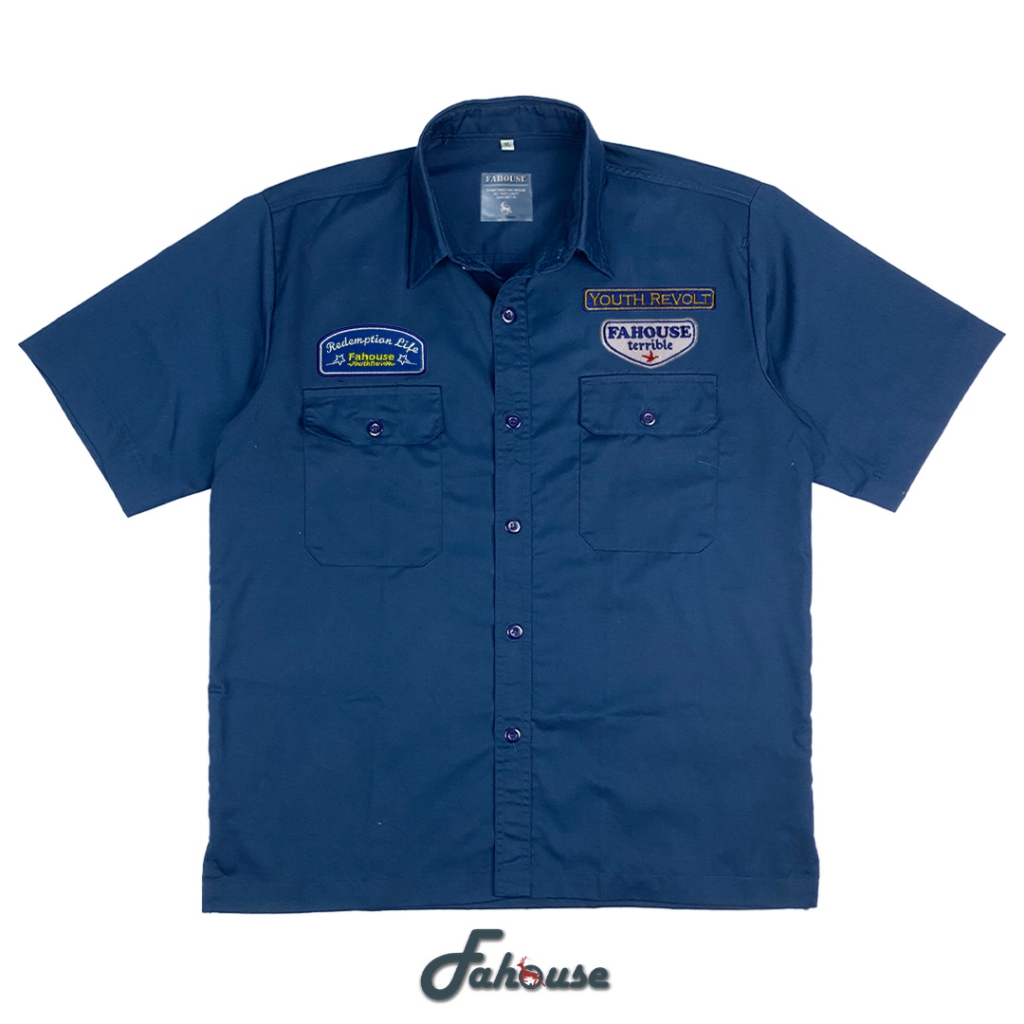 Workshirt Cracker Navy - Fahouse