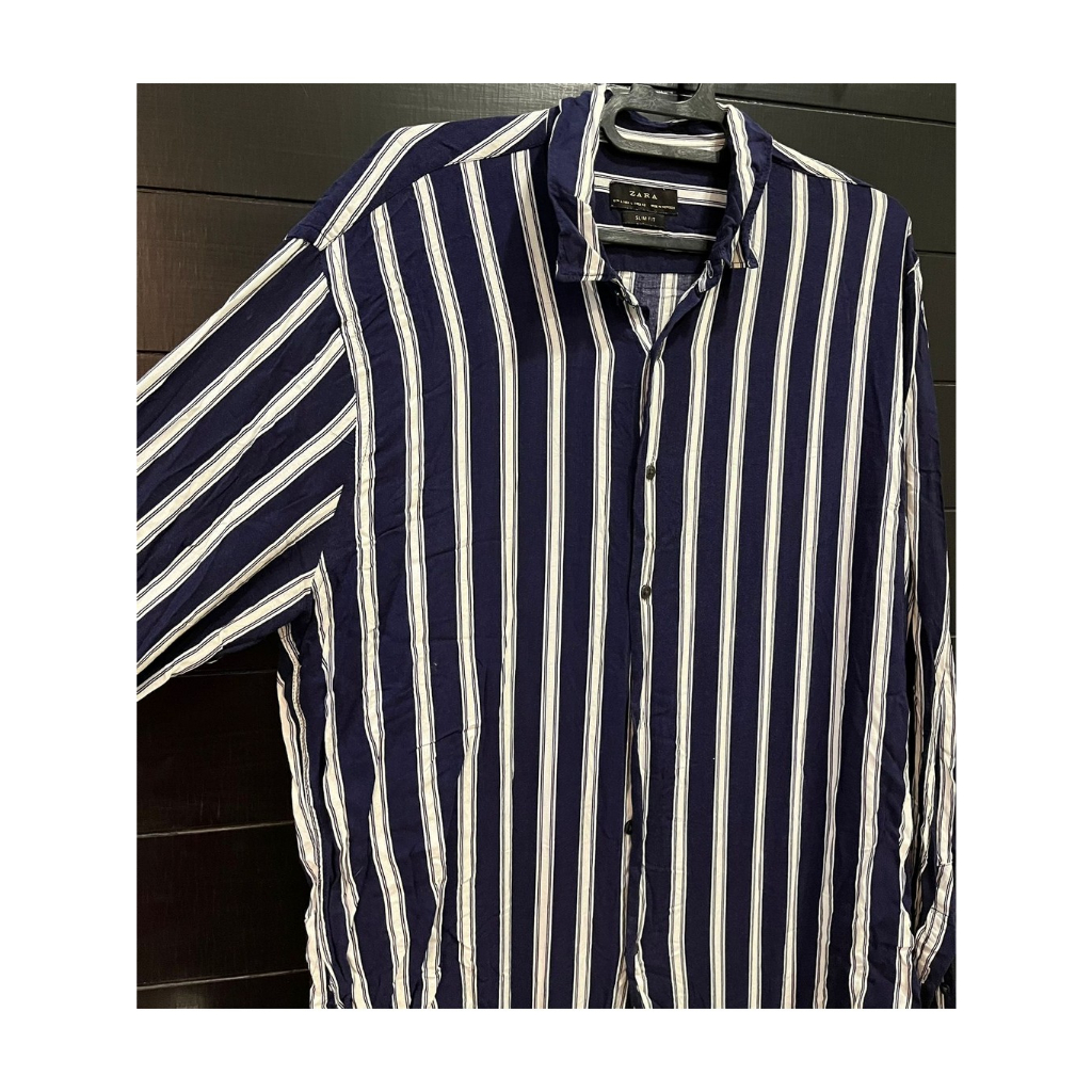 Kemeja Garis Garis Zara Men