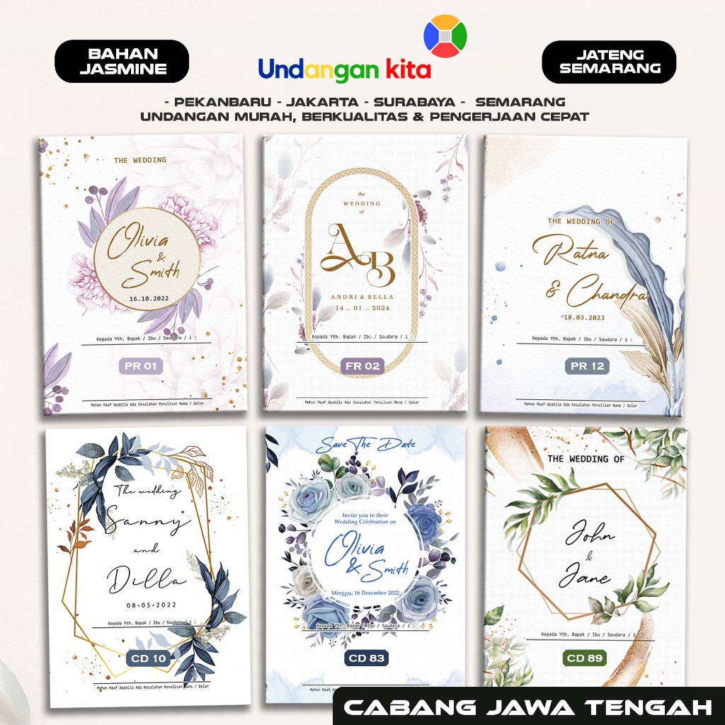 

Undangan Pernikahan Jasmine Glitter Undangan Kita Semarang