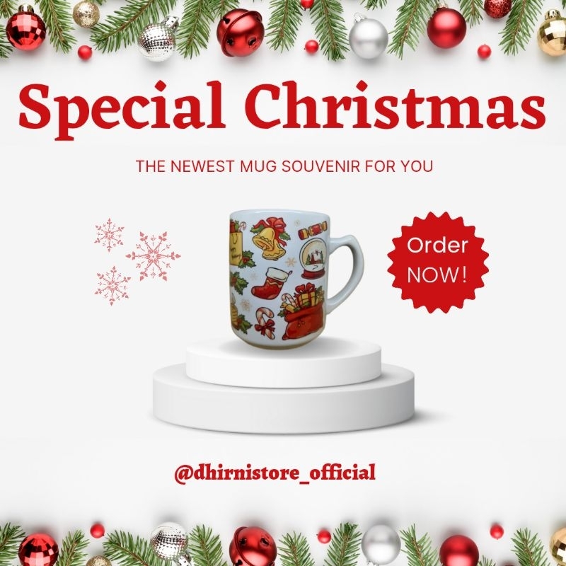 [ CUSTOM ] MUG SOUVENIR NATAL / MUG NATAL / MUG HAMPERS NATAL