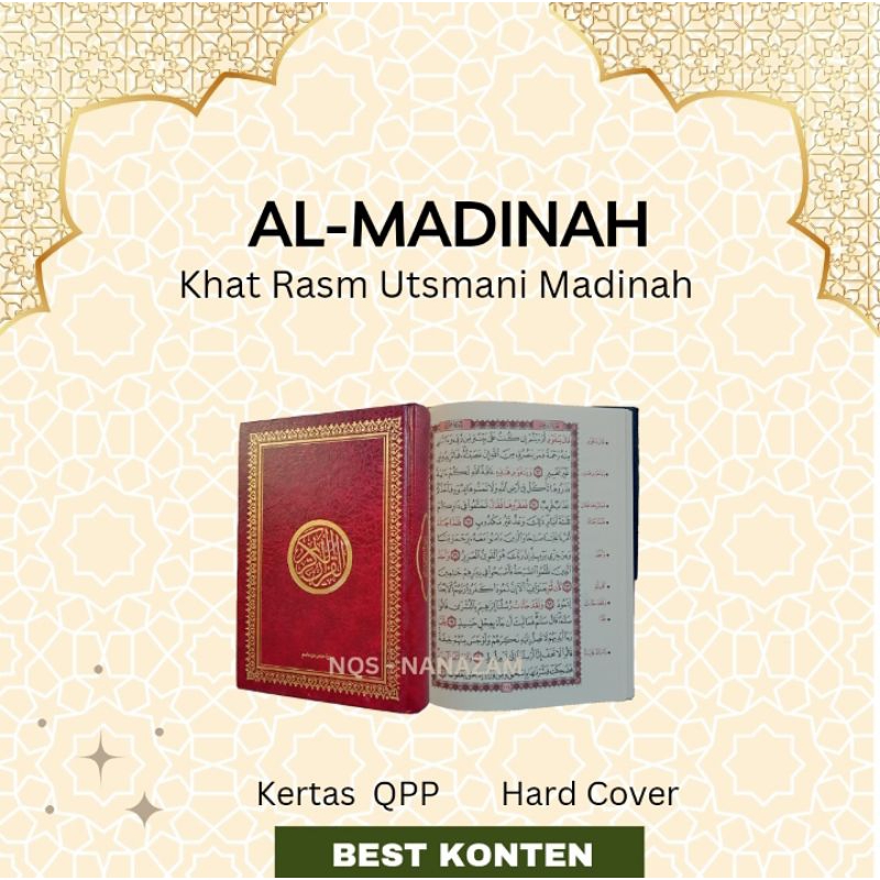 Al Quran Mushaf Madinah Al Quran Ukuran A5 Timur Tengah Rasm Utsmani Import