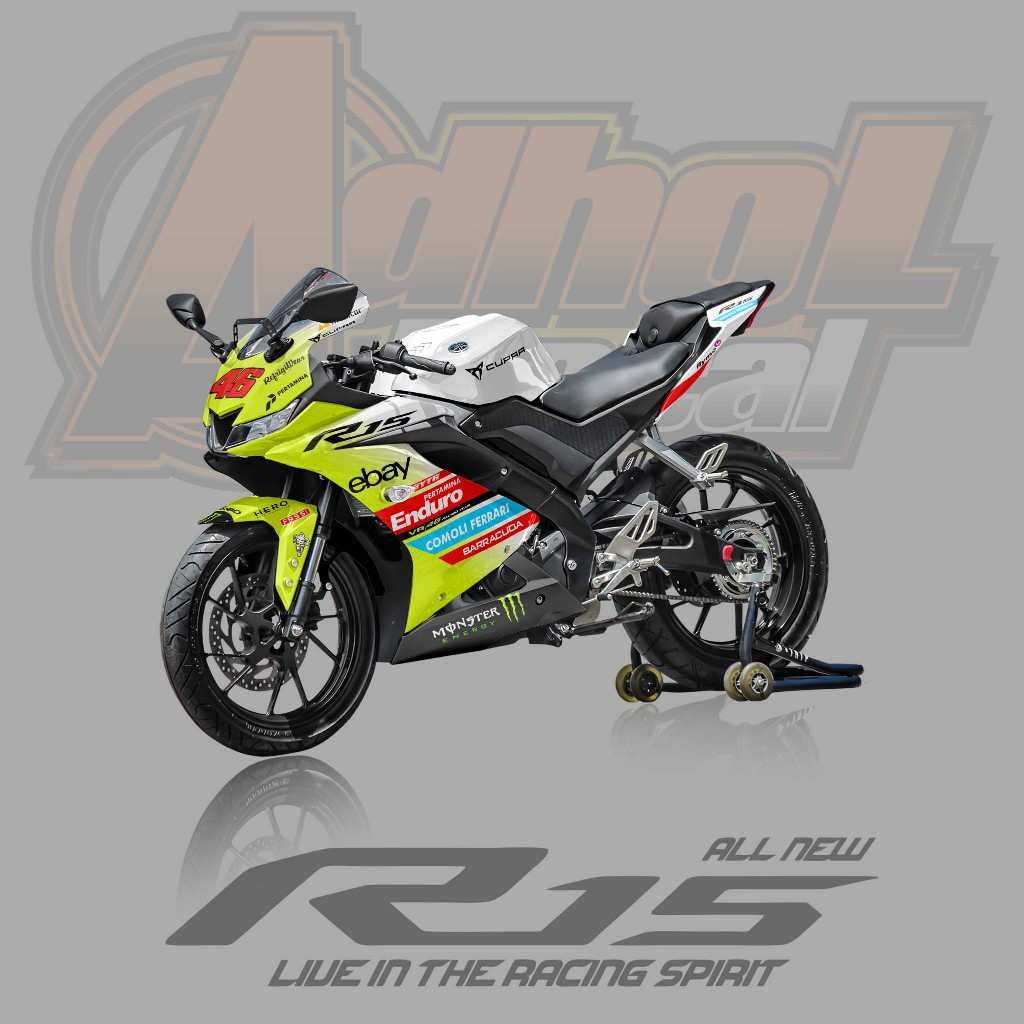 (COD) Decal Stiker R15 V3 Full Body Stiker Decal R15 V3 motip Pertamina Enduro VR 46 Racing Team