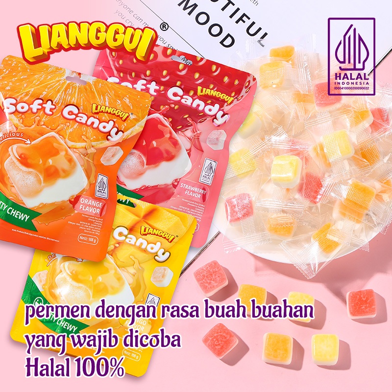 

Halal | Lianggui Permen Lunak Soft Candy | Permen Lunak Rasa Buah Buahan