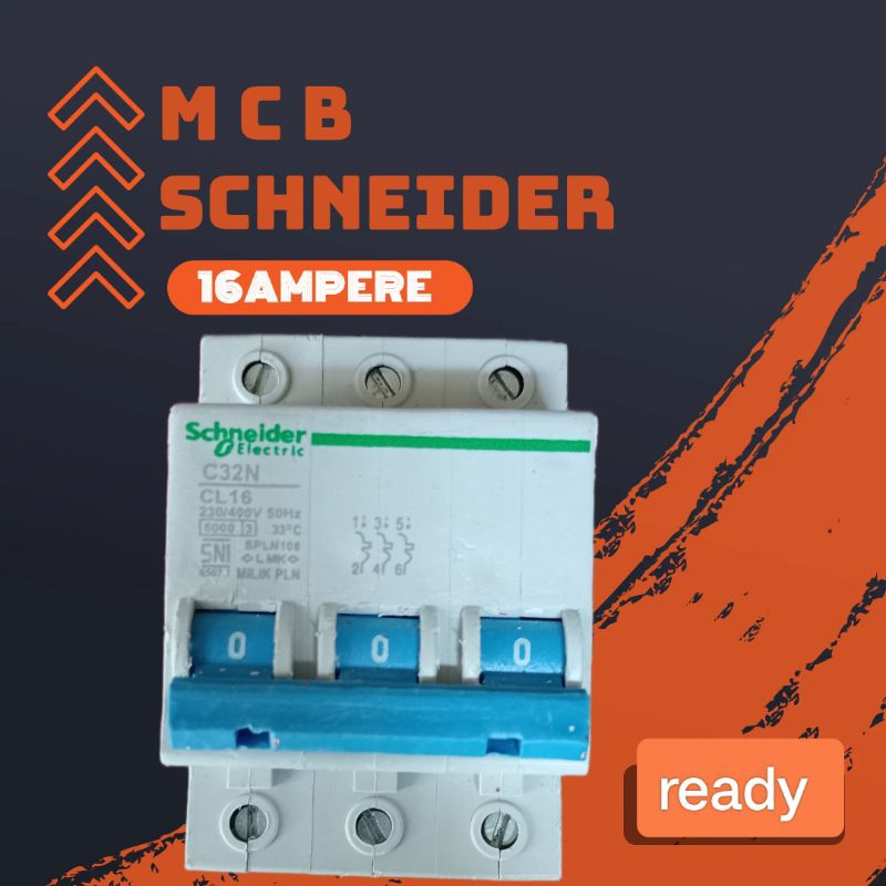 MCB Schneider 16AMPERE DIJAMIN ORIGINAL