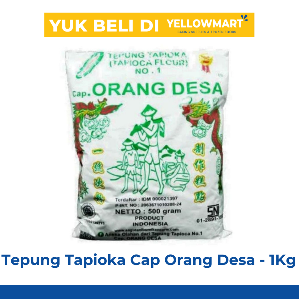 

Tepung Tapioka Cap Orang Desa 1Kg - Sagu Tani