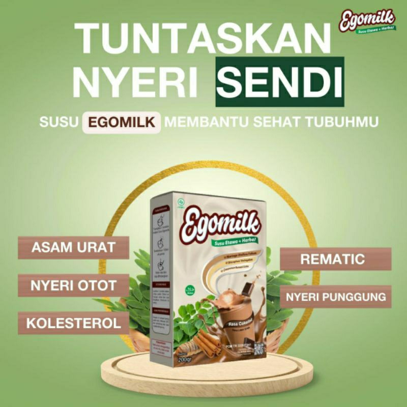 

EGOMILK Susu Kambing Etawa Spesialis Nyeri Sendi Extra Gamat Daun Kelor Kayu Manis Gula Aren 200 gram