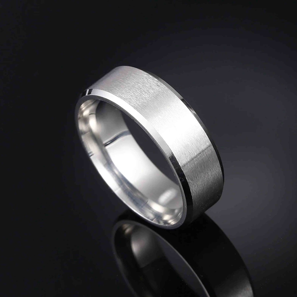 [SILVER] CINCIN TITANIUM HITAM POLOS KUALITAS SUPER ANTI LUNTUR ANTI KARAT / CINCIN PRIA WANITA ANAK