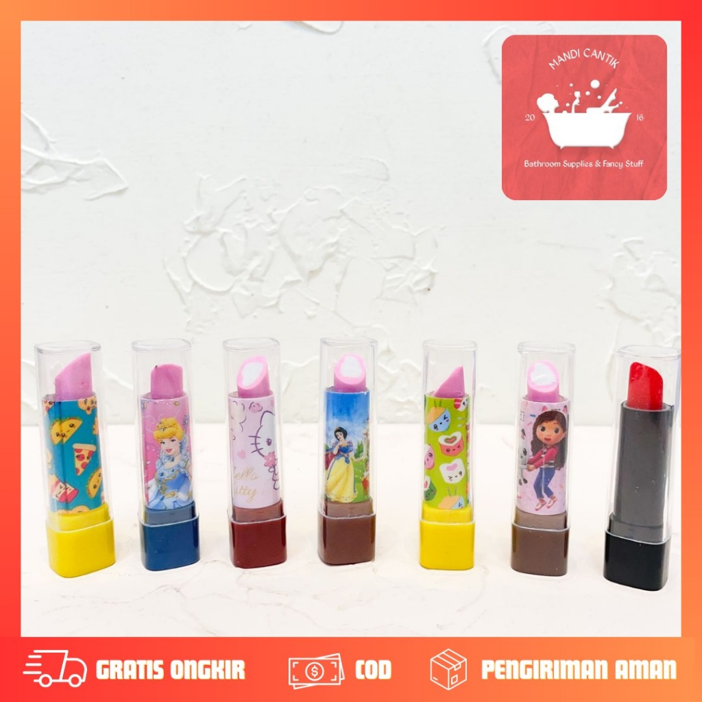 

PENGHAPUS LIPSTIK DISNEY ER-1232 ERASER IMUT SOUVERNIR Penghapus Pensil Eraser Buah Warna Warni Lucu