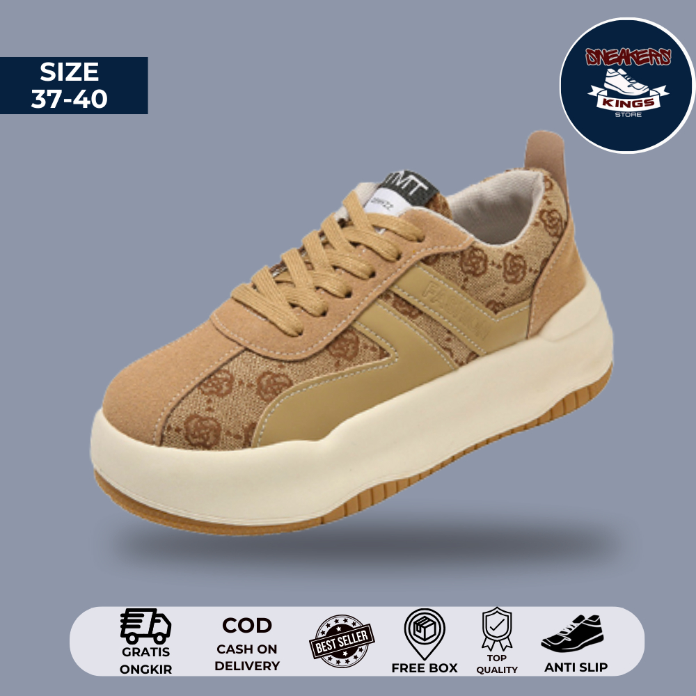 Sepatu Sneakers Wanita Korea Rulfine Sepatu Wanita Sneakers Fashion Platform Tinggi Kasual