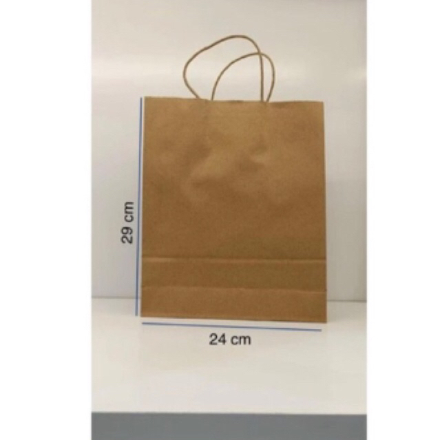 

paperbag kraft polos okey b 10 pcs 24x8x29 cm coklat tali