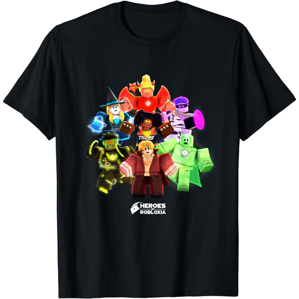 Baju Kaos Dewasa Roblox Halloween Heroes Black T-Shirt Pakaian Fashion Atasan Distro Remaja Laki Wan