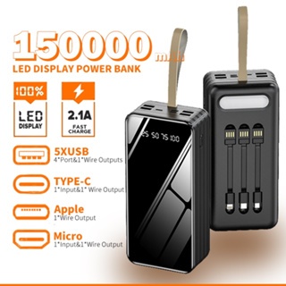 Power Bank Besar Senter LED Super Terang Power Bank 100000mah Tahan Lama