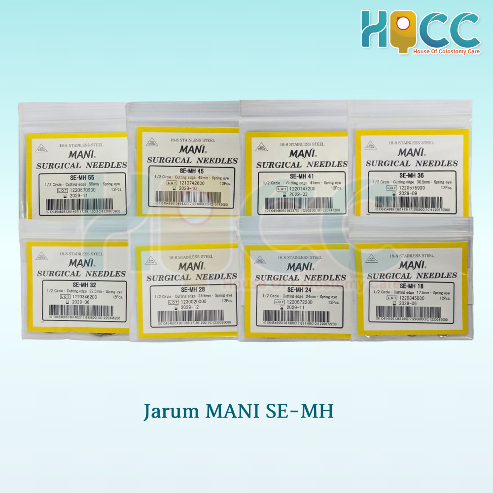 Jarum Hecting Mani Kulit 1/2 Lingkaran Segitiga