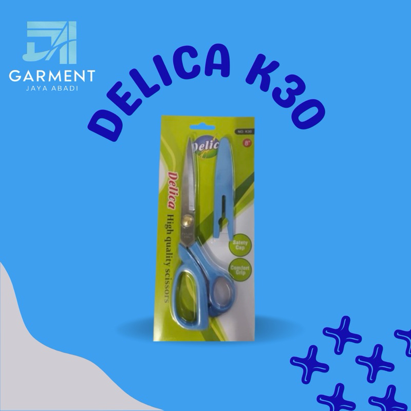 

Gunting Kain Delica Biru K30/8 Inch Original Product