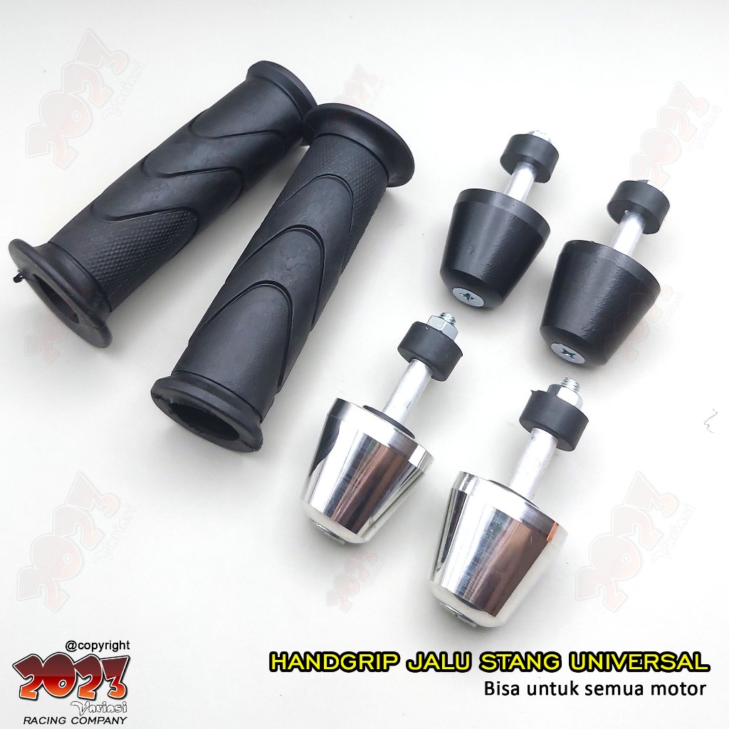 HANDGRIP GRIP ULIR RING KARET EMPUK + JALU STANG FULL CNC UNIVERSAL - HAND GRIP JALU - HANDGRIP MOTO
