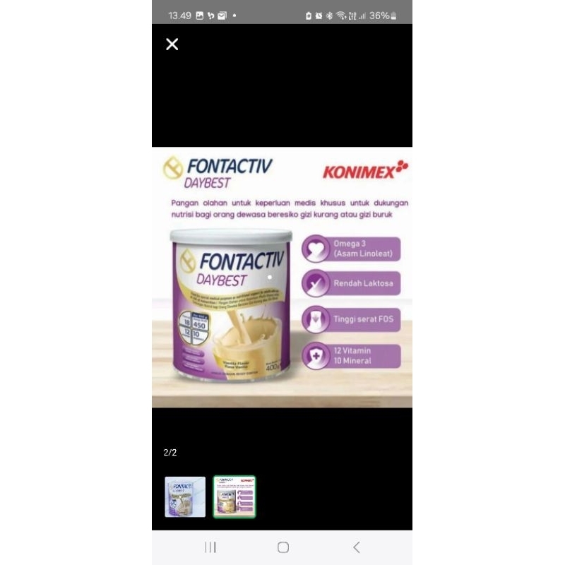 

SUSU FONTACTIV DAYBEST 400 GR NUTRISI PROTEIN PENDERITA HAMIL DIABETES