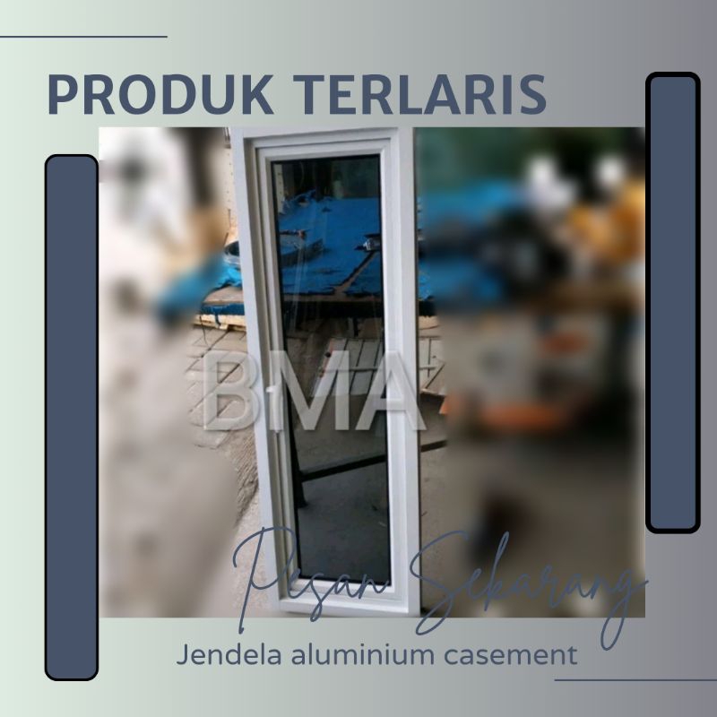 Jendela aluminium 40x150 casement