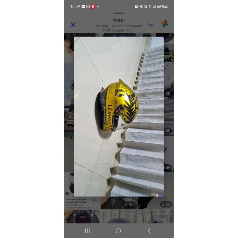 AGV K3-SV Repaint WSBK Leopard GoldSize MHarga 1.000.000(ORIGINAL SNI)Kondisi:- Repaint World champi