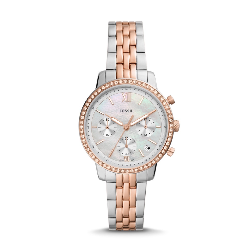 Fossil Neutra Chronograph Two-Tone Stainless Steel Jam Wanita-ES5279