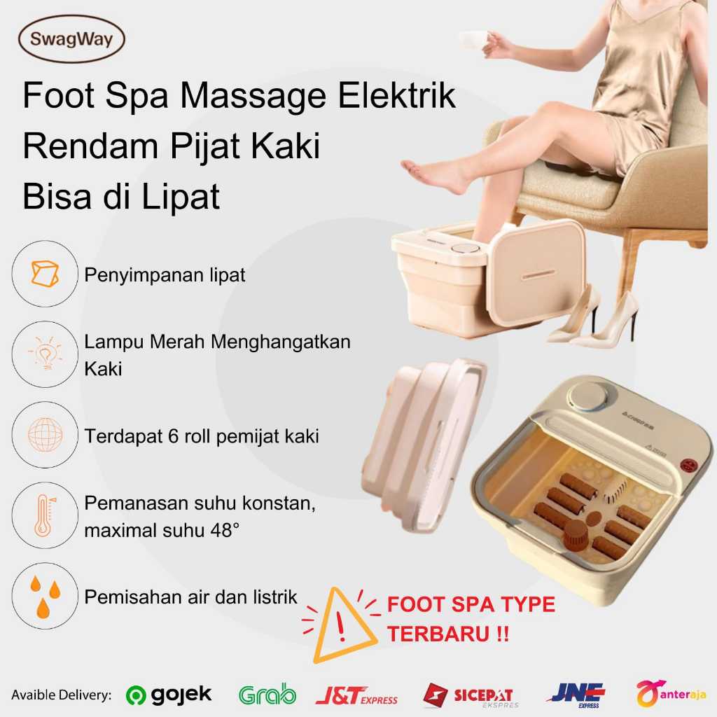 COD Alat Pijat Kaki Elektrik Rendam Foot Spa Massage Electric Terapi Rendaman Kaki Hangat Listrik Li