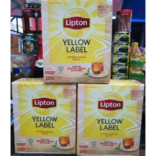 

Lipton Tea Yellow Teh Kemasan Bag Non Envelope Unenvelop 100 Sachet or with Envelope