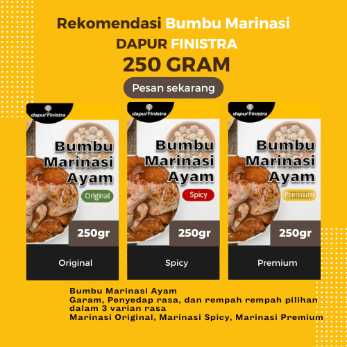 

Marinasi Ayam Goreng - Fried Chicken Dapur Finistra 250 Gram