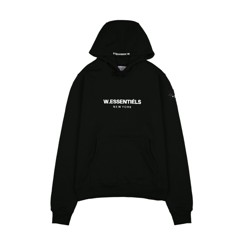 W Essentiels Ecume Hoodie Oversize Mid Logo Black - 100% ORIGINAL RESMI