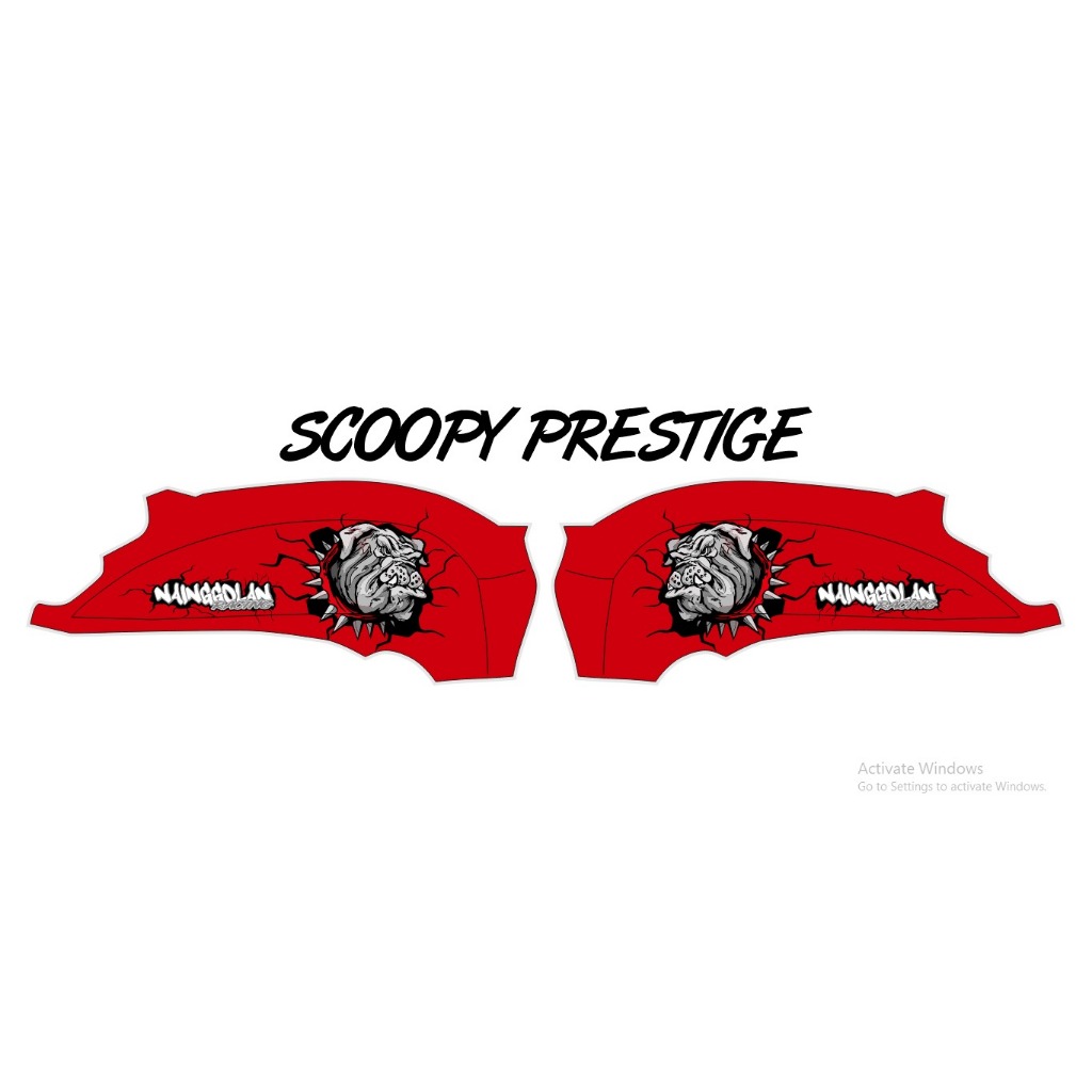 Decal Sticker Honda Scoopy Prestige Bulldog Body Samping [K.RQScp_Pres.Bull] Dekal Stiker Scoopy Pre