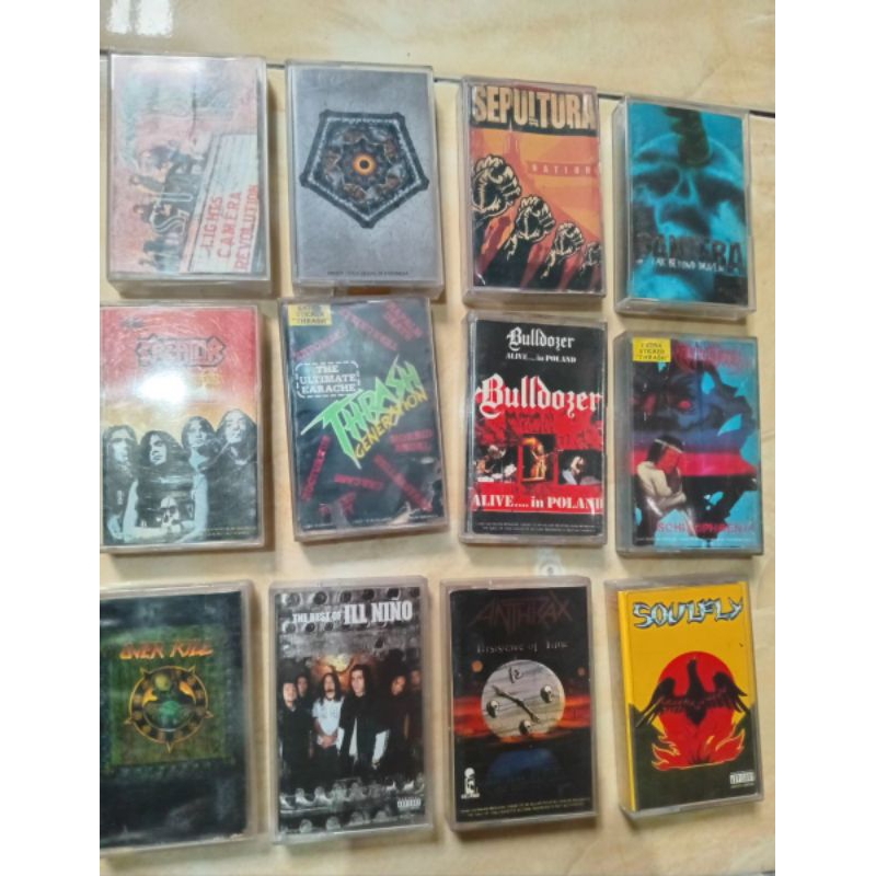 Kaset Metalhead 90an Thrash Death Metal Grind Core