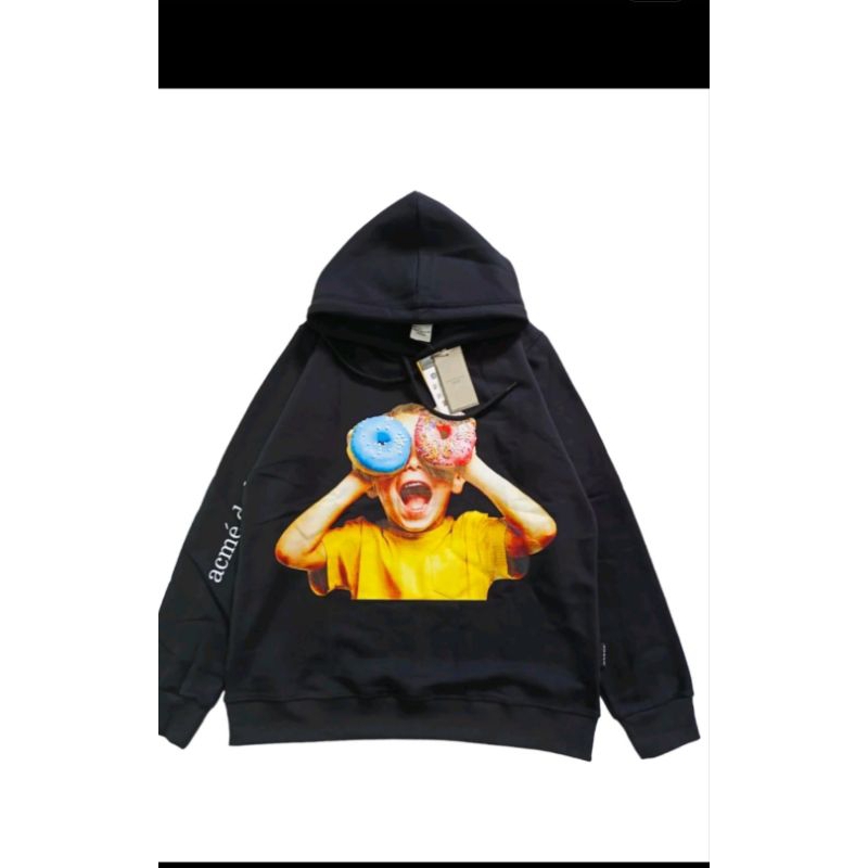 jaket hoodie sweater ADLV acme de la vie baby pace boy donut hitam